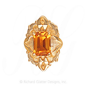 GS464 CIT - 14 Karat Gold Citrine Slide 